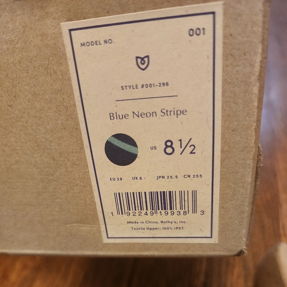 Rothy's Blue Neon Striped Flat - Picture 7 of 7